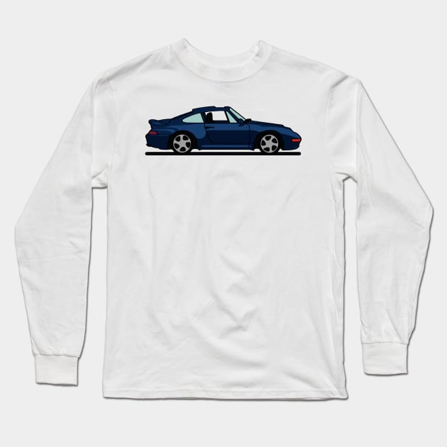 Copy of Porsche 911 993 Zenith Blue Long Sleeve T-Shirt by antipc